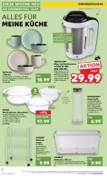 Gazetka promocyjna Kaufland - Extra-Angebote - Gazetka - ważna od 31.01 do 31.01.2024 - strona 6 - produkty: angebot, angebote, Becher, Behälter, decke, Deckel, edelstahl, edelstahlmesser, eis, elle, glaskaraffe, kaffee, Karaffe, küche, kühlschrank, Laufen, messer, mikrowelle, Mixer, passend für alle, pyrex, rezept, Rollenbox, Schrank, smoothie, smoothies, spülmaschinen, suppe, suppen, Ti, weck, ZTE