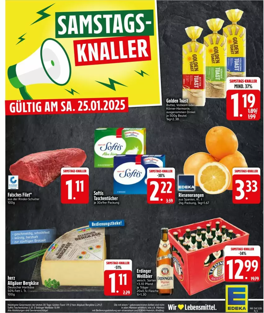 Aktueller Prospekt Edeka - Prospekte - von 20.01 bis 25.01.2025 - strona 30 - produkty: beutel, bier, deka, eier, ente, erdinger, flasche, Käse, rind, rinder, Tasche, taschen, taschentücher, tee, tücher