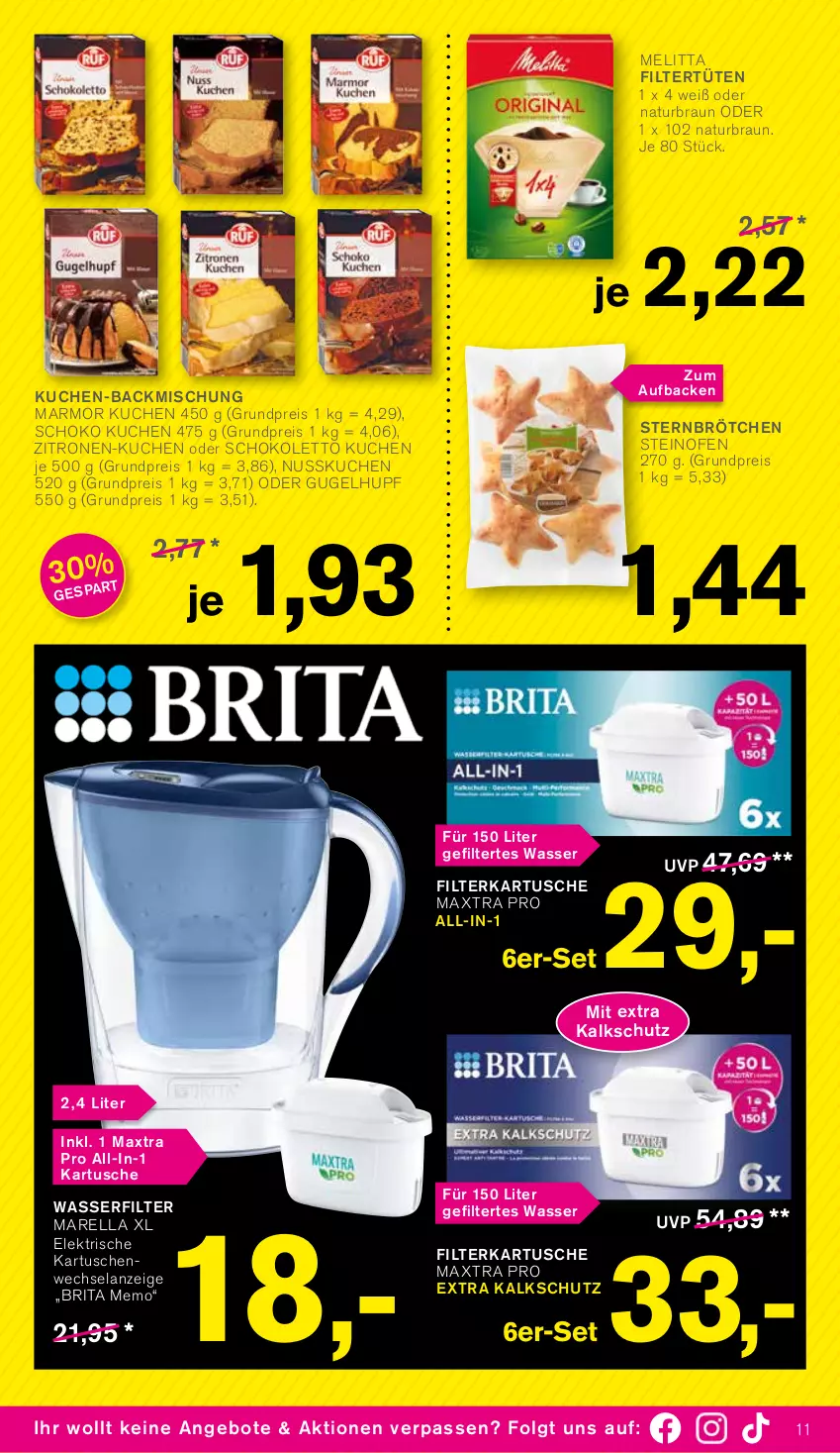 Aktueller Prospekt Kodi - Prospekte - von 04.12 bis 09.12.2023 - strona 11 - produkty: angebot, angebote, backmischung, braun, brita, brötchen, eis, Elan, kuchen, LG, Maxtra, melitta, natur, nuss, Ofen, reis, rel, schoko, steinofen, Ti, Tüte, wasser, wasserfilter, wasserfilter marella, zitrone, zitronen