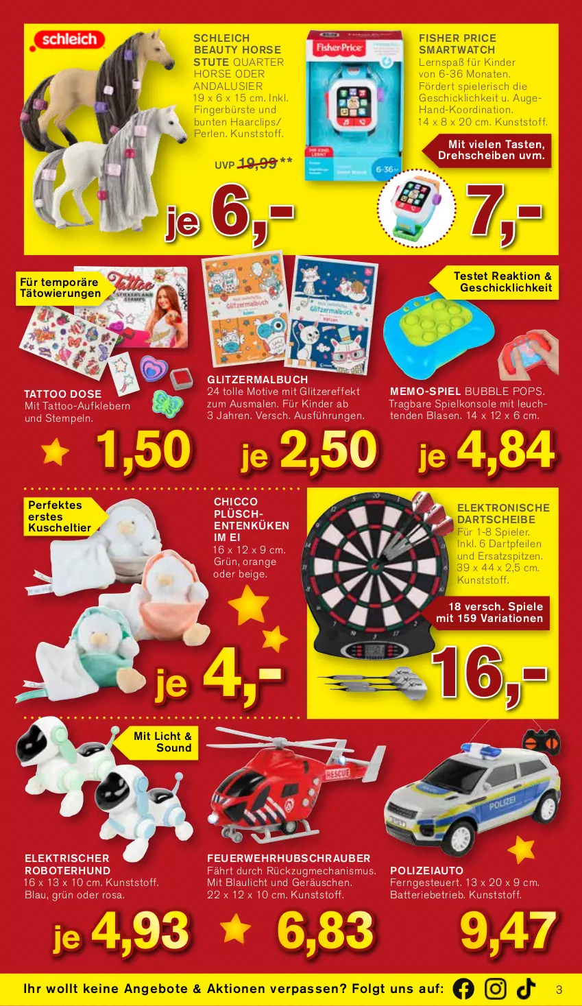 Aktueller Prospekt Kodi - Prospekte - von 04.12 bis 09.12.2023 - strona 3 - produkty: angebot, angebote, Aufkleber, auto, batterie, buch, bürste, Elektro, ente, Kinder, kleber, Leuchte, leuchten, LG, Malbuch, orange, perlen, Plüsch, Ria, rwe, Schleich, smartwatch, Spiele, Spielkonsole, Tempo, Ti