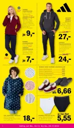 Gazetka promocyjna Kodi - Prospekte - Gazetka - ważna od 09.12 do 09.12.2023 - strona 4 - produkty: Adidas, Bau, eis, Fleecejacke, gin, Hausschuhe, hose, Jacke, Jogginghose, LG, pantolette, schuhe, slip, slips, Tasche, taschen, Ti, Trainingshose