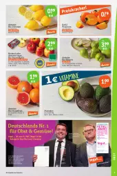 Gazetka promocyjna Tegut - Angebote der Woche - Gazetka - ważna od 14.10 do 14.10.2023 - strona 3 - produkty: angebot, angebote, avocado, avocados, Bau, bio, Bio-Obst, bio-zitronen, bioland, Birnen, dekoration, eis, ente, frucht, früchte, grapefruit, Kaki, lebensmittel, magazin, obst, Rauch, reis, Schal, Schale, schott, sim, Ti, zitrone, zitronen