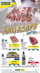 Gazetka promocyjna Metro - Wochen-Angebote Gastro - Gazetka - ważna od 13.12 do 13.12.2025 - strona 1 - produkty: abholpreise, angebot, angebote, beef, eis, filet, fisch, flasche, getränk, getränke, ilag, limette, limetten, Metro, Mett, metten, Palette, Rauch, reis, rind, rinder, roastbeef, rwe, Three Sixty, thunfisch, Ti, tiefpreis, Wild