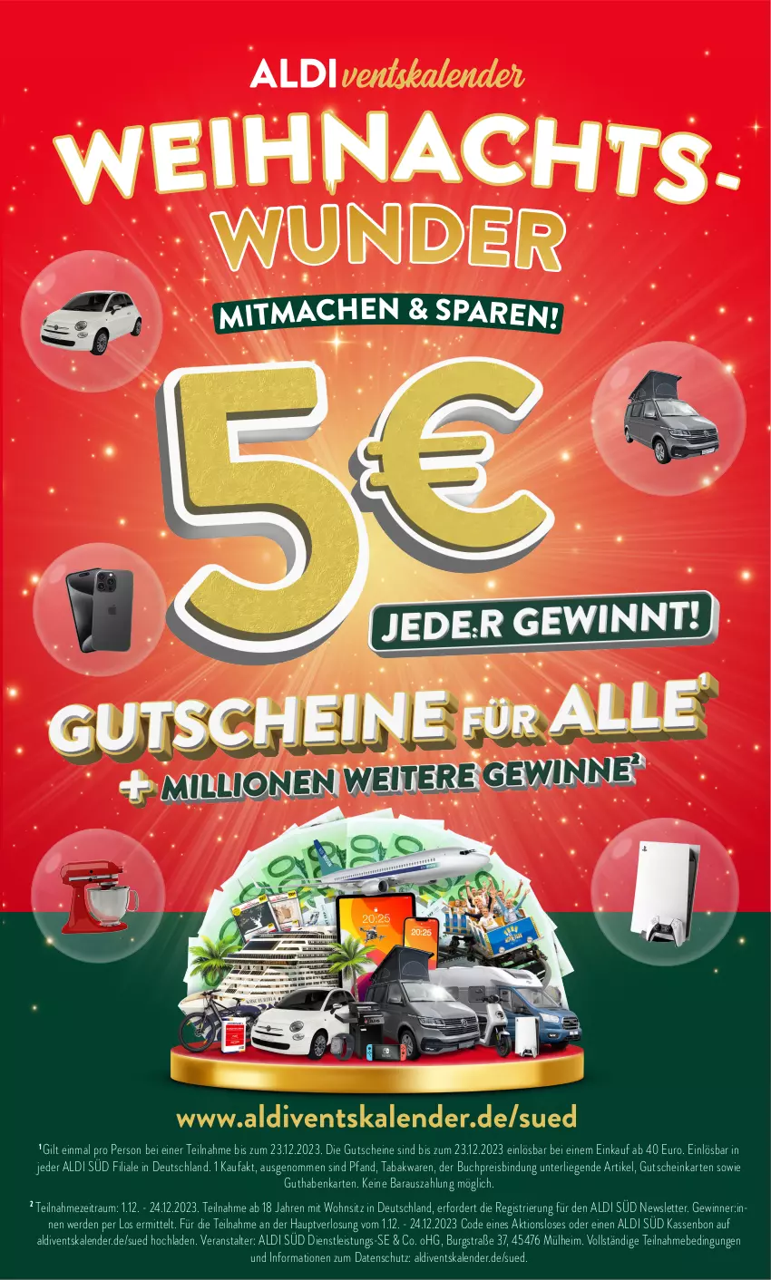 Aktueller Prospekt AldiSud - NÄCHSTE WOCHE - von 18.12 bis 23.12.2023 - strona 45 - produkty: aldi, buch, eis, erde, guthabenkarte, gutschein, gutscheine, HP, Liege, reis, Ti