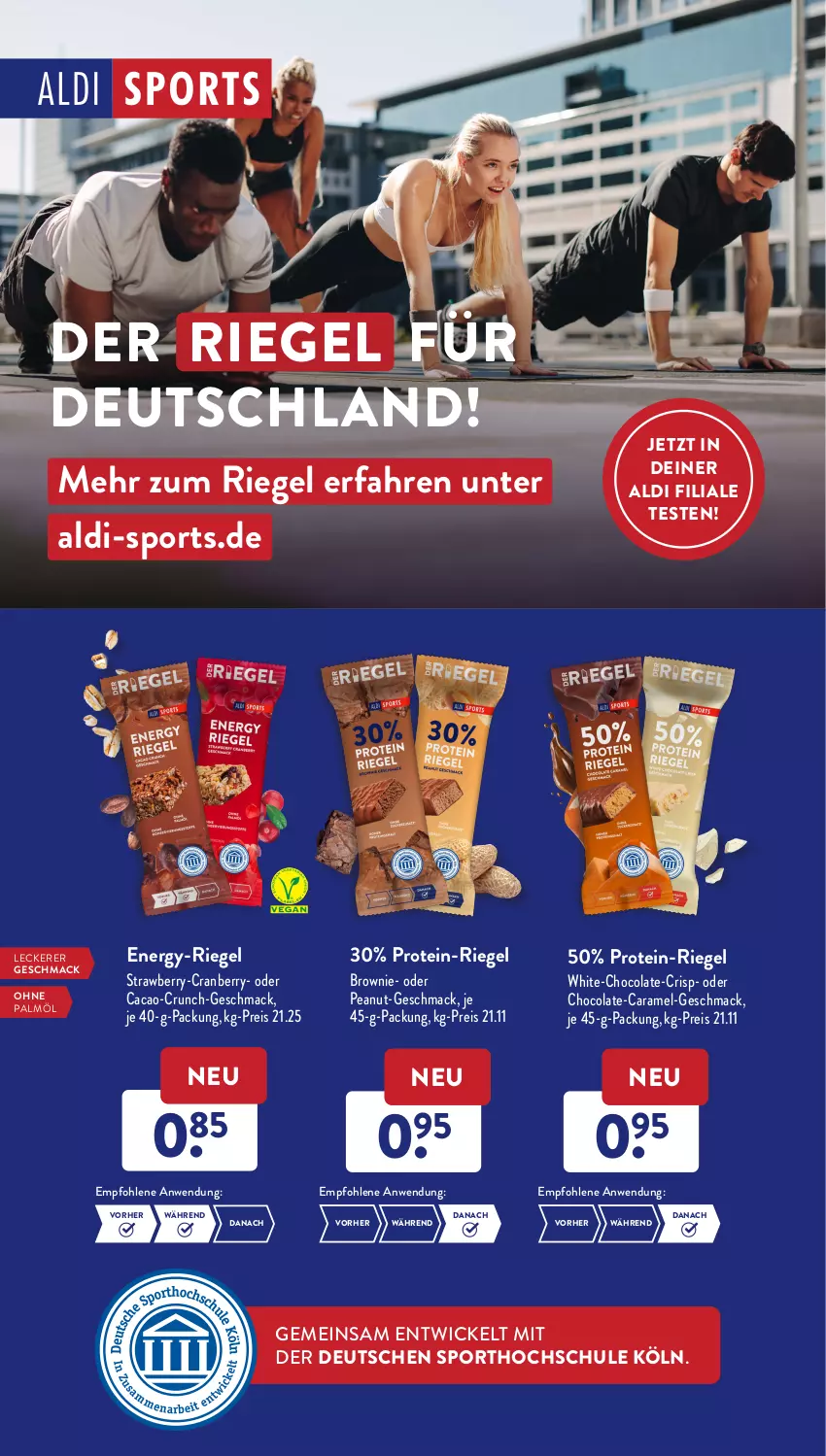 Aktueller Prospekt AldiSud - NÄCHSTE WOCHE - von 18.12 bis 23.12.2023 - strona 54 - produkty: aldi, brownie, caramel, cola, cranberry, eis, mac, ohne palmöl, reis, riegel, Sport, WICK