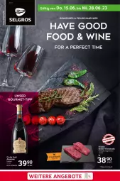 Gazetka promocyjna Selgros - Geniesser - Gazetka - ważna od 28.06 do 28.06.2023 - strona 1 - produkty: amaro, eis, filet, filets, flasche, reis, rind, rinder, steak, steaks, Ti