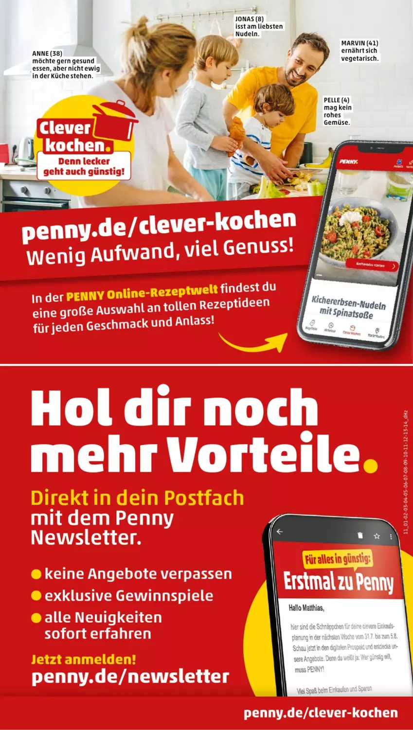 Aktueller Prospekt Penny - Prospekte - von 19.02 bis 24.02.2024 - strona 11 - produkty: elle, erbsen, kichererbsen, küche, nudel, nudeln, Soße, spinat, Vegeta