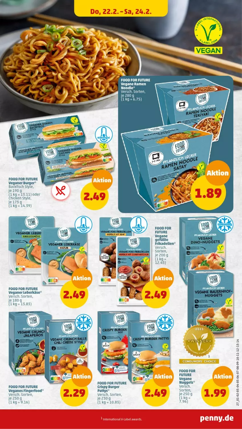 Aktueller Prospekt Penny - Prospekte - von 19.02 bis 24.02.2024 - strona 27 - produkty: auer, ball, Bau, Bauer, burger, chili, dell, elle, fisch, frikadellen, Käse, leberkäs, leberkäse, natur, nuggets, rel, Ti