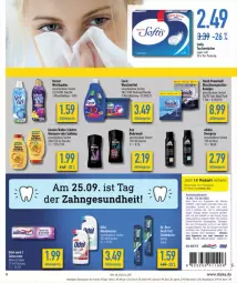 Gazetka promocyjna Diska - Prospekte - Gazetka - ważna od 23.09 do 23.09.2023 - strona 9 - produkty: aktionspreis, axe, ball, body, bürste, Coral, coupon, coupons, creme, deo, deospray, Dr. Best, eis, Finish, flasche, garnier, geschirr, Gesundheit, gin, mundwasser, Odol, Odol-med 3, powerball, reiniger, reis, shampoo, shampoo oder spülung, spülung, Tasche, taschen, taschentücher, Ti, tücher, vernel, Wahre Schätze, waschmittel, wasser, weichspüler, zahnbürste, ZTE