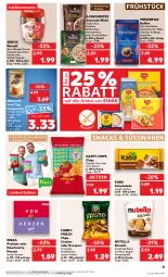 Gazetka promocyjna Kaufland - Prospekt - Gazetka - ważna od 09.10 do 09.10.2024 - strona 31 - produkty: angebot, angebote, beutel, Cap, cappuccino, caramel, chips, cin, cracker, creme, eis, frucht, gin, himbeer, honig, Jubiläums, kaffee, keks, kekse, mac, milka, mövenpick, mövenpick kaffee, müsli, Nescafé, nescafé gold, nuss, nuss-nougat-creme, nusspli, nutella, ohne palmöl, paprika, reis, salz, schoko, schokolade, snack, snacks, sour cream, süsswaren, Ti, zentis, ZTE