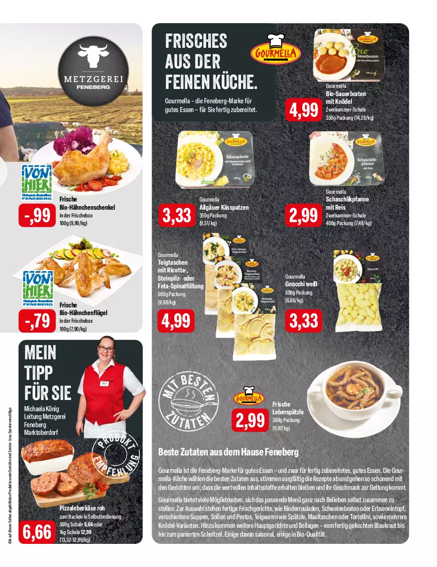 Aktueller Prospekt Feneberg - Prospekte - von 08.02 bis 10.02.2024 - strona 3 - produkty: auer, bio, braten, eintopf, eis, elle, erbsen, feta, garnier, gnocchi, gutes essen, hähnchenflügel, hähnchenschenkel, henkel, ilag, Käse, Knödel, Kraut, küche, leberkäs, leberkäse, LG, mac, maultaschen, pesto, pfanne, pizza, reis, rezept, rezepte, Ria, ricotta, rind, rinder, Rinderroulade, rinderrouladen, rouladen, Schal, Schale, schenkel, schnitzel, schwein, schweine, schweinebraten, Soße, spinat, suppe, suppen, Tasche, taschen, teigwaren, Ti, topf, torte, tortellini, wein, weine