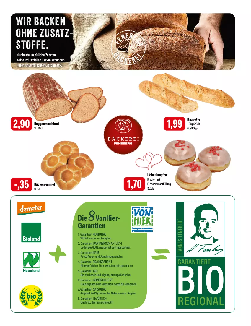 Aktueller Prospekt Feneberg - Prospekte - von 08.02 bis 10.02.2024 - strona 5 - produkty: angebot, backmischung, Backmischungen, baguette, bio, brot, eis, elle, frucht, LG, mac, natur, reis, Semmel, Ti, trolli