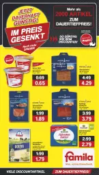 Gazetka promocyjna Famila - Prospekte - Gazetka - ważna od 23.09 do 23.09.2023 - strona 1 - produkty: ammerländer, auer, Becher, butter, dauertiefpreis, discount, eis, Käse, Kefir, lachs, merl, Räucherlachs, reis, sahne, Süßrahmbutter, Ti, tiefpreis, Wild, wildlachs