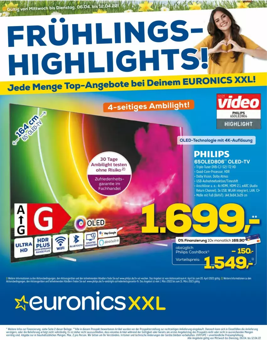 Aktueller Prospekt Euronics - Prospekte - von 06.04 bis 13.04.2022 - strona 1 - produkty: Philips