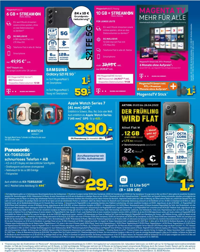 Aktueller Prospekt Euronics - Prospekte - von 06.04 bis 13.04.2022 - strona 4 - produkty: eis, GPS, kamera, mastercard, olsen, Rauch, reis, Samsung, Schnurloses Telefon, smartphone, tee, telefon, Ti