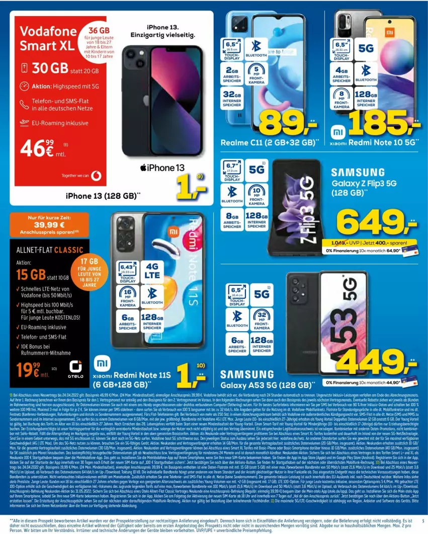 Aktueller Prospekt Euronics - Prospekte - von 06.04 bis 13.04.2022 - strona 5 - produkty: buch, eis, iphone, IPhone 13, rwe, telefon, Ti, vodafone