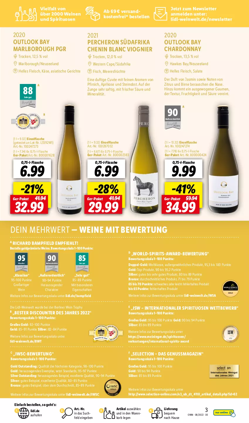 Aktueller Prospekt Lidl - Beste Weine für jeden Anlass - von 01.08 bis 31.08.2022 - strona 3 - produkty: aprikose, berliner, Cap, chardonnay, cuvée, discount, eis, Elan, elle, ente, fisch, flasche, fleisch, frucht, früchte, hero, HP, Käse, korb, magazin, meeresfrüchte, ndk, nuss, obst, pfirsich, rwe, saft, salat, salate, spirituosen, Ti, tisch, versandkostenfrei, wein, weine, Weste