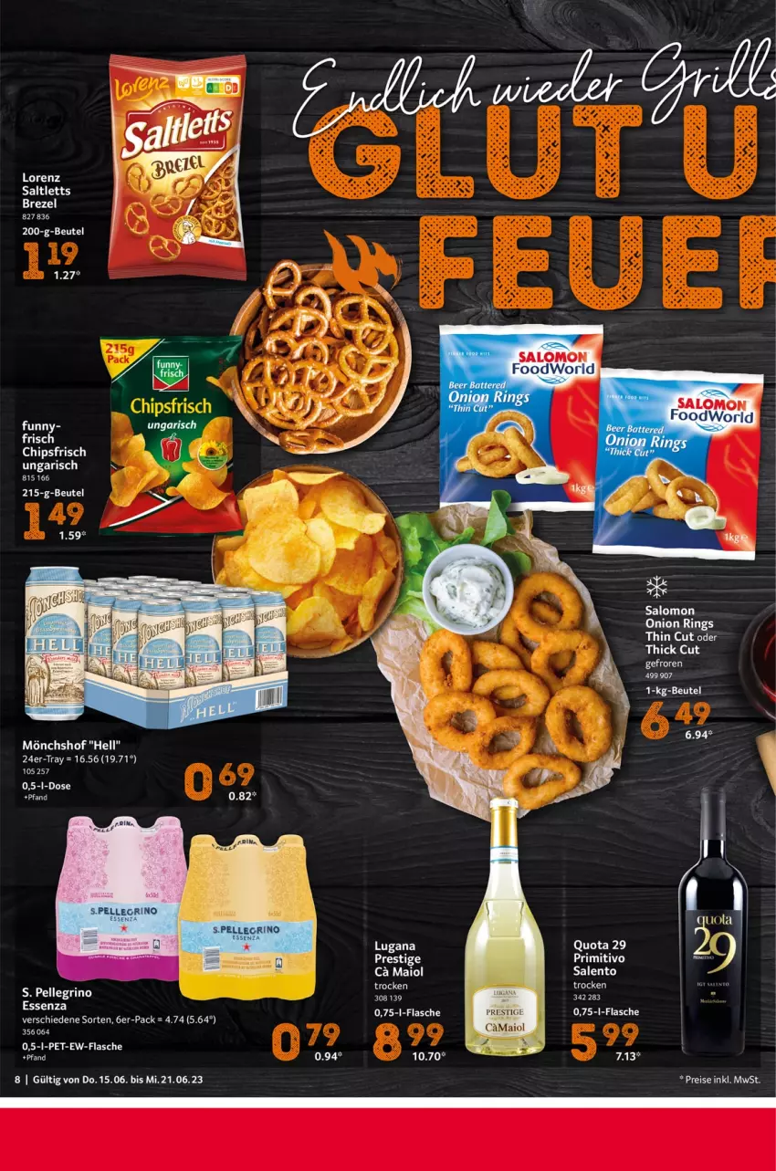 Aktueller Prospekt Selgros - Food - von 15.06 bis 21.06.2023 - strona 8 - produkty: beutel, brezel, chips, chipsfrisch, eis, Elan, elle, lorenz, mönchshof, primitivo, reis, ring, salomon, saltletts, Ti