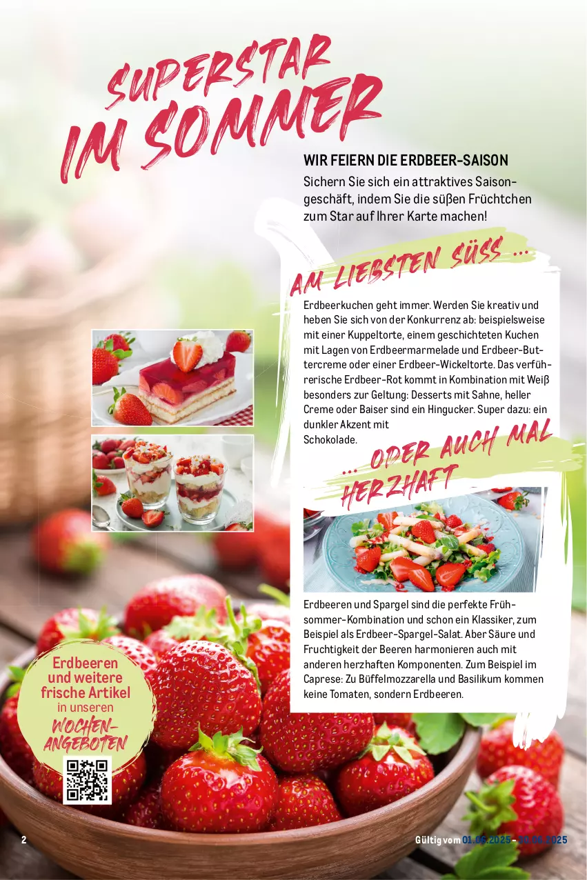 Aktueller Prospekt Metro - Monats-Menü - von 01.06 bis 30.06.2025 - strona 2 - produkty: basilikum, beere, beeren, beutel, bourbon, bourbon vanille, brötchen, butter, Cap, coppenrath, creme, dessert, desserts, Donut, donuts, eier, eis, eiscreme, elle, ente, erdbeere, erdbeeren, erde, frucht, Goldstücke, Kette, Kroketten, küche, kuchen, Küchen, mac, marmelade, milka, mozzarella, paprika, reifen, reis, rel, sahne, salat, schnitten, schoko, schokolade, spargel, Ti, tiefpreis, tomate, tomaten, torte, vanille, WICK