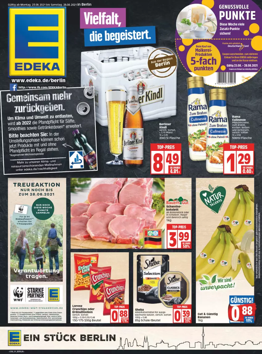 Aktueller Prospekt Edeka - Angebote der Woche - von 23.08 bis 28.08.2021 - strona 1