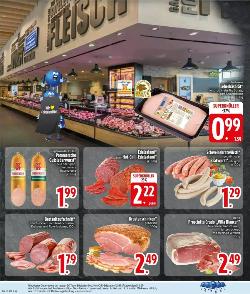 Aktueller Prospekt Edeka - Prospekte - von 06.04 bis 11.04.2026 - strona 14 - produkty: Abtei, auer, aufschnitt, brot, chili, Edelsalami, eis, Käse, krakauer, LG, meersalz, Pommersche, prosciutto, prosciutto crudo, pute, Rauch, reis, rohschinken, rügenwalder, rügenwalder mühle, salami, salz, schinken, schwein, tee, Ti, wein, ZTE