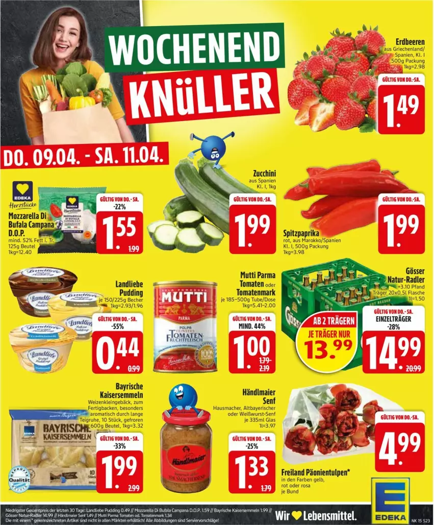 Aktueller Prospekt Edeka - Prospekte - von 06.04 bis 11.04.2026 - strona 25 - produkty: Becher, beere, beeren, beutel, erdbeere, erdbeeren, händlmaier, Hausmacher, landliebe, mac, Mutti, senf, Ti, tisch, tomate, tomaten, Weißwurst, wurst, zucchini