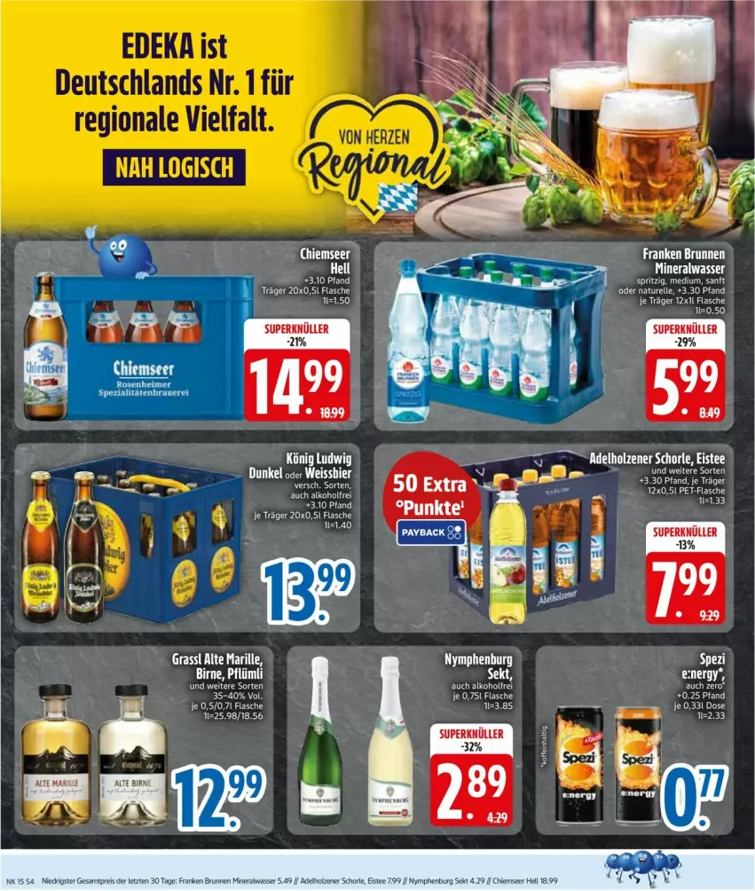 Aktueller Prospekt Edeka - Prospekte - von 06.04 bis 11.04.2026 - strona 6 - produkty: alkohol, Alwa, eis, elle, flasche, mineralwasser, natur, rel, Ti, wasser