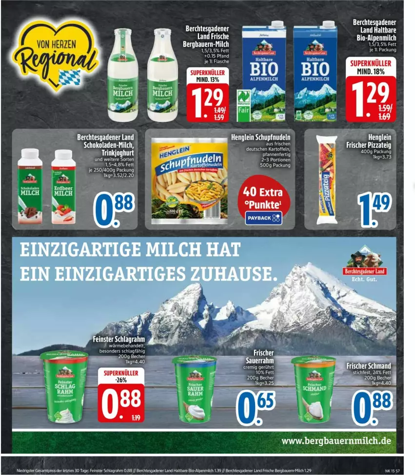 Aktueller Prospekt Edeka - Prospekte - von 06.04 bis 11.04.2026 - strona 9 - produkty: auer, Bau, Bauer, Becher, kartoffel, kartoffeln, milch, nudel, nudeln, pfanne, pfannen, schlagrahm, Ti