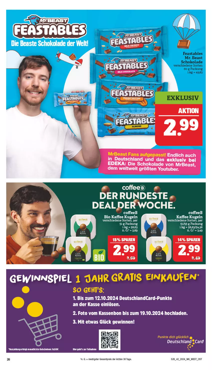 Aktueller Prospekt Marktkauf - Prospekt - von 14.10 bis 19.10.2024 - strona 26 - produkty: bio, deka, deutschlandcard, eis, gutschein, gutscheine, kaffee, Kugel, LG, reis, schoko, schokolade, Zelt, ZTE