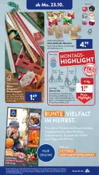 Gazetka promocyjna AldiSud - IN ZWEI WOCHEN - Gazetka - ważna od 28.10 do 28.10.2023 - strona 5 - produkty: Adventskalender, aldi, alle artikel ohne dekoration, decke, dekoration, edelstahl, eis, ente, erde, Geschenkpapier, gin, kakao, LG, nuss, papier, Papiertüte, reis, Schere, Ti, tisch, Tüte, ZTE