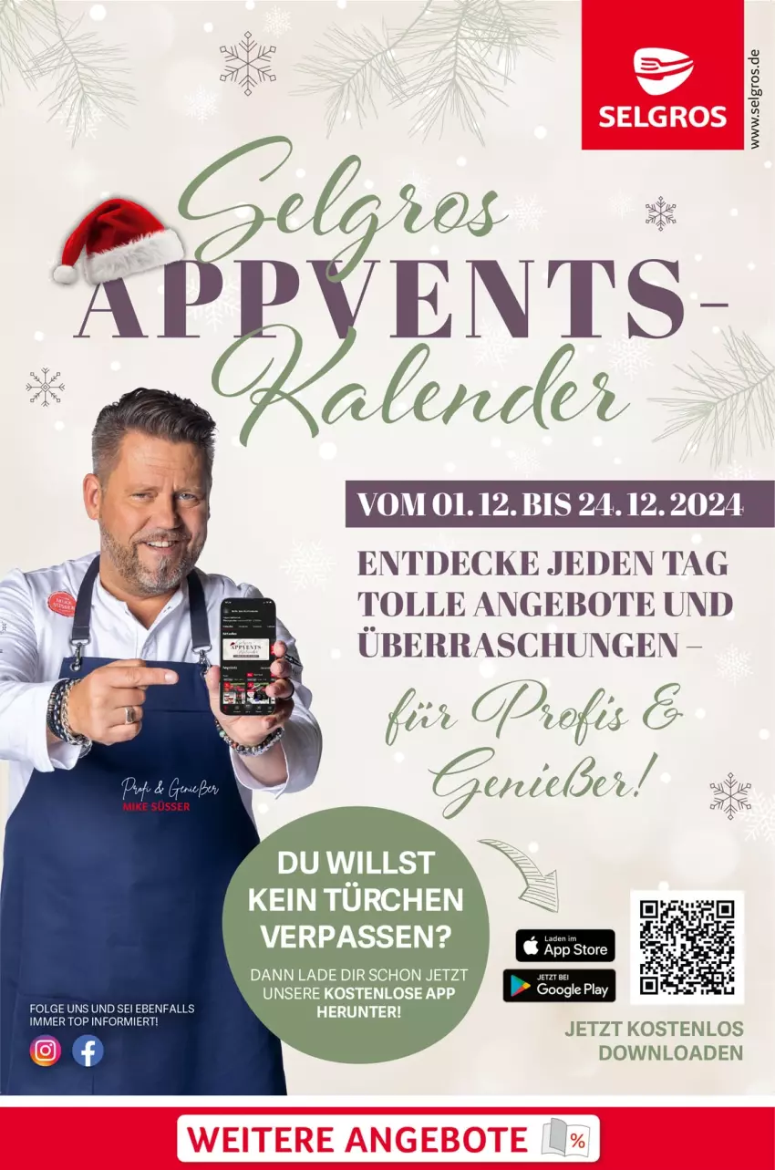 Aktueller Prospekt Selgros - Appventskalender - von 01.12 bis 24.12.2024 - strona 1 - produkty: angebot, angebote, decke, LG