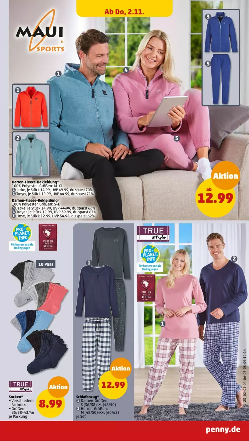 Aktueller Prospekt Penny - Prospekte - von 30.10 bis 04.11.2023 - strona 23 - produkty: hose, Jacke, kleid, Kleidung, socken