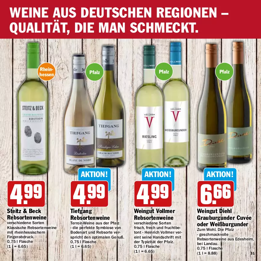 Aktueller Prospekt Hit - Prospekte - von 28.11 bis 31.12.2022 - strona 31 - produkty: bio, burgunder, cuvée, flasche, frucht, grauburgunder, mac, rebsortenweine, Ti, wein, weine, Weißburgunder