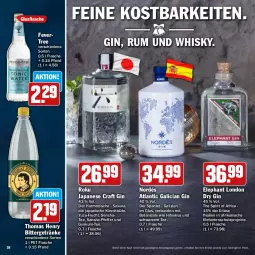 Gazetka promocyjna Hit - Prospekte - Gazetka - ważna od 31.12 do 31.12.2022 - strona 38 - produkty: aktionspreis, Blüte, dry gin, eis, Elefant, flasche, frucht, getränk, getränke, gin, glasflasche, kirsch, london dry, london dry gin, pfeffer, reis, rum, tee, thomas henry, Ti, whisky, Yo