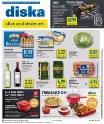 Gazetka promocyjna Diska - Prospekte - Gazetka - ważna od 12.11 do 12.11.2022 - strona 1 - produkty: aktionspreis, angebot, angebote, Becher, bier, braten, butter, deka, eis, eisbergsalat, flasche, Geflügel, grill, herdarten, Holz, jacobs, jacobs krönung, kaffee, latte, meggle, pfanne, pfannen, reis, salat, salz, Streichzart, thermostat, Ti, tisch, wein, wiener, wiener würstchen, würstchen, ZTE
