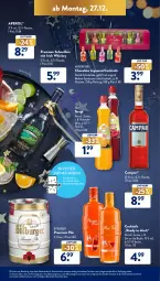 Gazetka promocyjna AldiSud - ALDI Aktuell - Gazetka - ważna od 31.12 do 31.12.2021 - strona 17 - produkty: alle artikel ohne dekoration, aperol, bitburger, Blüte, burger, campari, cocktail, cocktails, cola, decke, dekoration, drink, drinks, eis, elle, flasche, gin, holunder, holunderblüte, irish whiskey, likör, liqueur, pils, premium pils, reis, rezept, sahne, schoko, schokolade, sirup, spirituosen, Ti, whiskey, Yo, ZTE