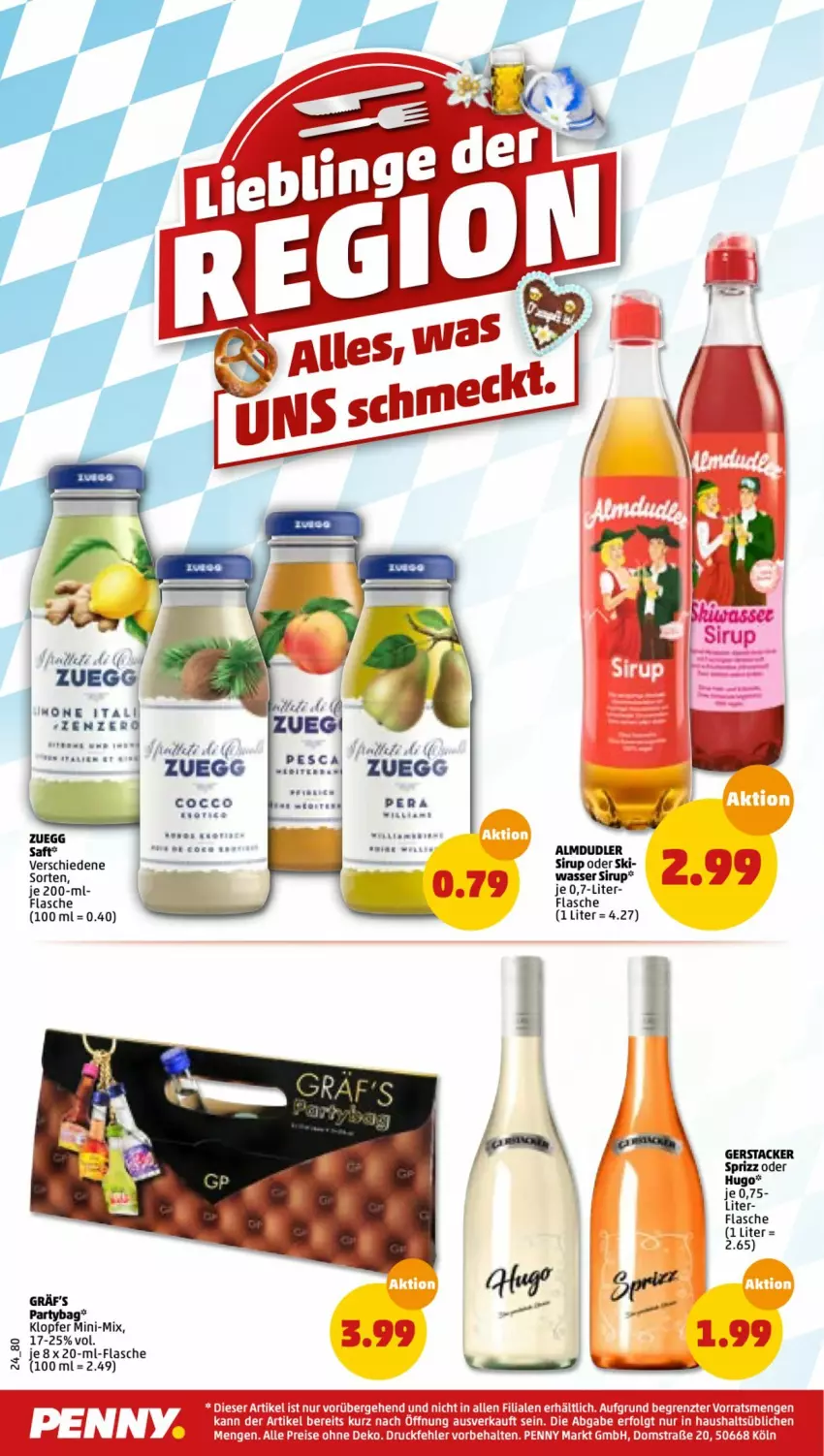 Aktueller Prospekt Penny - Prospekte - von 21.03 bis 26.03.2022 - strona 24 - produkty: almdudler, ente, flasche, hugo, LG, saft, Sprizz, Ti, ZTE, zuegg