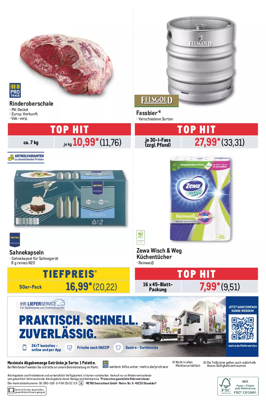 Aktueller Prospekt Metro - GastroJournal - von 27.02 bis 12.03.2025 - strona 32 - produkty: abholpreise, ACC, angebot, angebote, auer, bier, decke, Deckel, eis, elle, ente, getränk, getränke, ilag, küche, Küchen, küchentücher, lieferservice, Metro, Palette, Rauch, reis, rind, rinder, rwe, sahne, Schal, Schale, Ti, tiefpreis, tücher, zewa