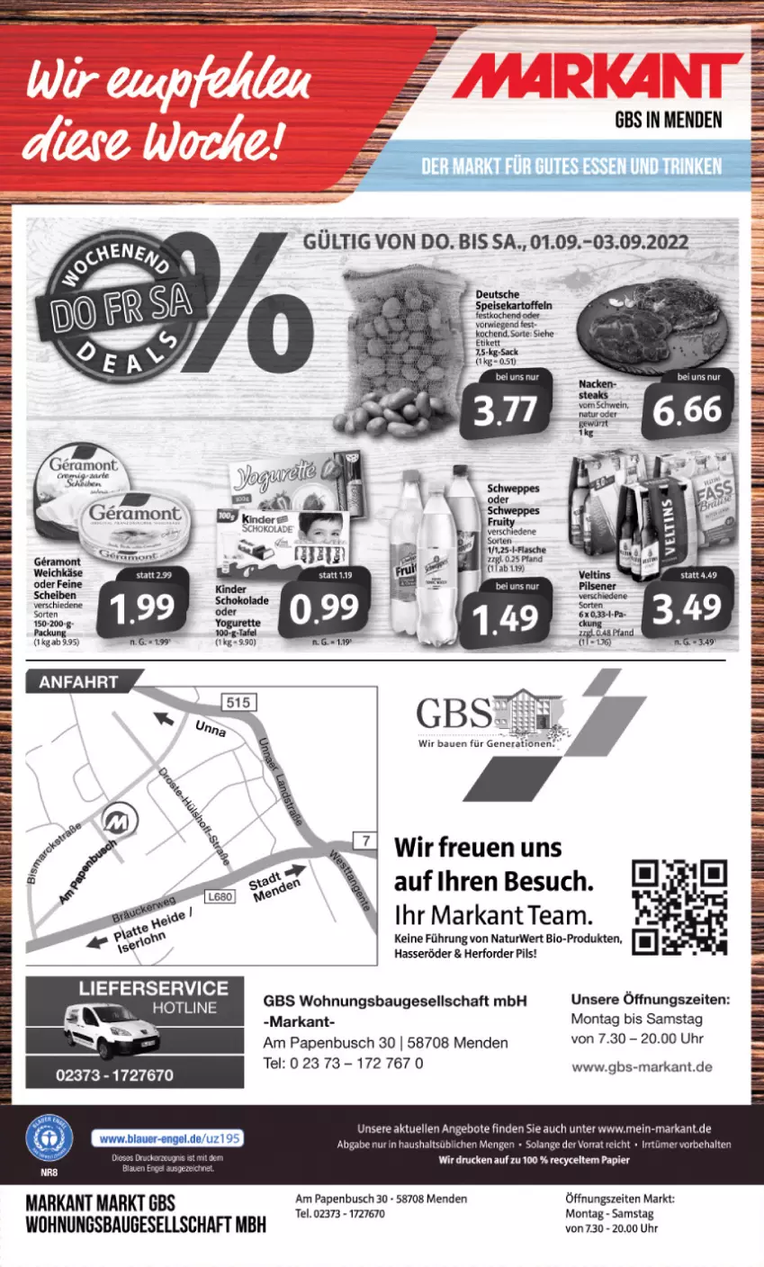 Aktueller Prospekt Markant - Prospekte - von 29.08 bis 03.09.2022 - strona 16 - produkty: angebot, angebote, Bau, bio, eier, elle, hasseröder, lieferservice, natur, oreo, pils, rel, rwe, Ti, uhr