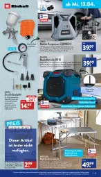 Gazetka promocyjna Aldi Nord - Aldi-Aktuell - Gazetka - ważna od 16.04 do 16.04.2022 - strona 39 - produkty: adapter, akku, aust, Bau, einhell, eis, elle, ferrex, gin, kompressor, kraft, LG, messer, Mp3, Radio, reifen, reis, rwe, schlauch, smartphone, Ti, tisch, usb, wasser, Zelt, ZTE