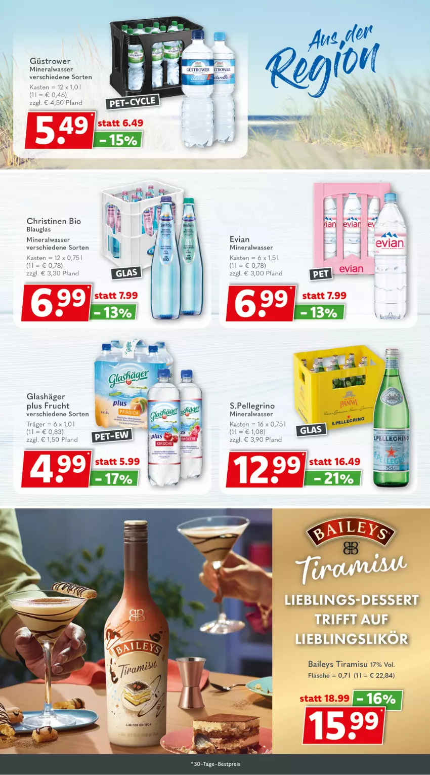 Aktueller Prospekt Getraenkeland - von 17.04 bis 29.04.2023 - strona 6 - produkty: Alwa, baileys, bestpreis, bio, eis, elle, flasche, frucht, mineralwasser, reis, Ti, tiramisu, wasser