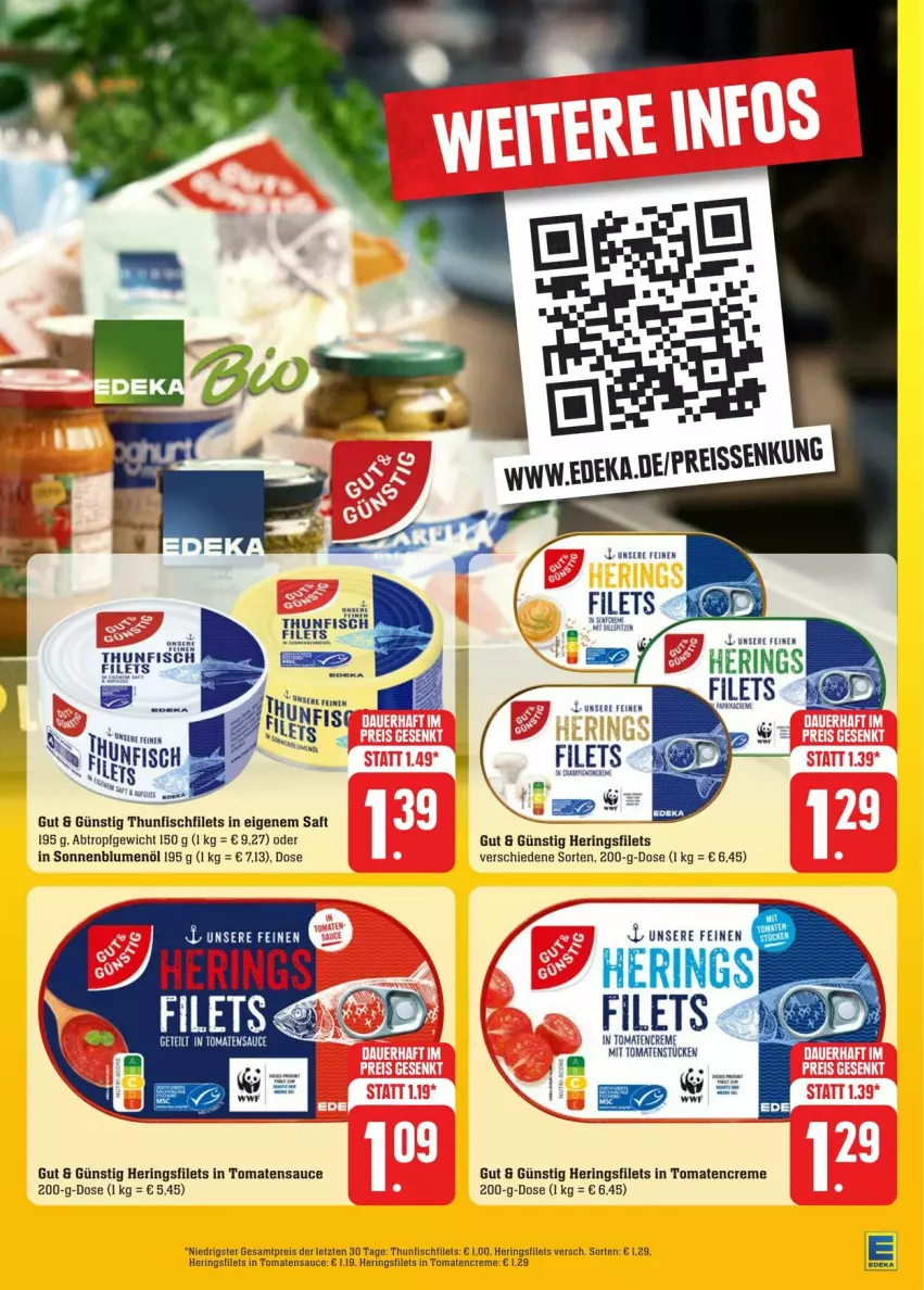 Aktueller Prospekt Edeka - Prospekte - von 13.07 bis 20.07.2024 - strona 21 - produkty: blume, blumen, blumenöl, creme, eis, filet, filets, fisch, hering, Herings, heringsfilets, reis, ring, saft, sauce, sonnenblume, sonnenblumen, sonnenblumenöl, thunfisch, Ti, tomate, tomaten, tomatensauce, Tomatenstücke, Yo, ZTE