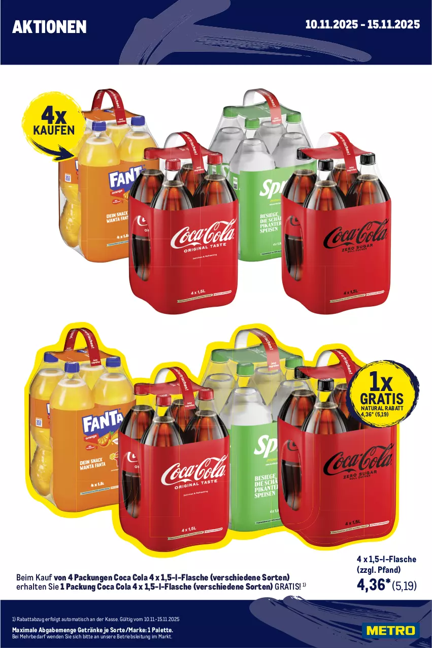 Aktueller Prospekt Metro - Wochen-Angebote Händler - von 10.11 bis 15.11.2025 - strona 4 - produkty: auto, budweiser, cola, eis, flasche, getränk, getränke, heineken, krombache, krombacher, LG, natur, natura, Palette, pils, reis, Ti, tiefpreis, tisch