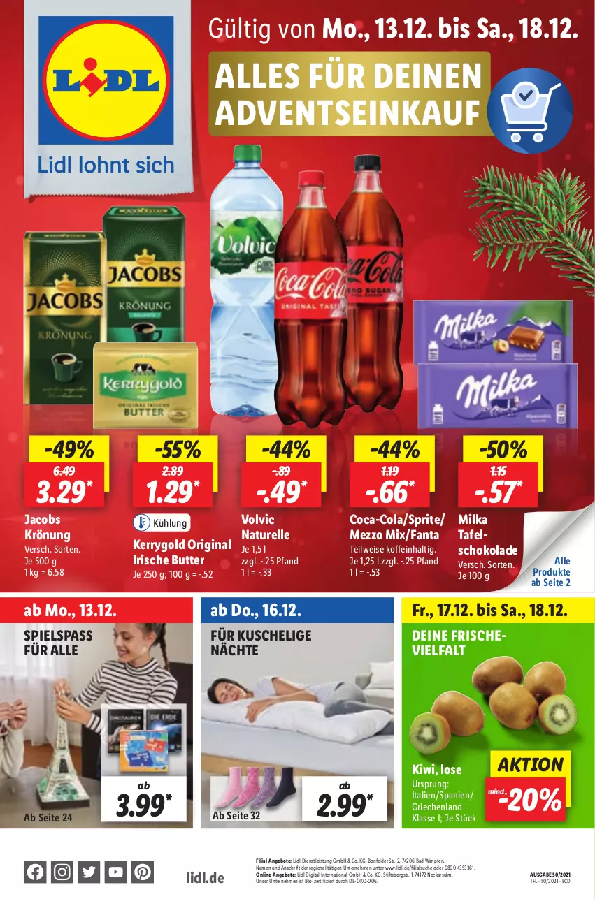 Aktueller Prospekt Lidl - Aktionsprospekt - von 13.12 bis 18.12.2021 - strona 1