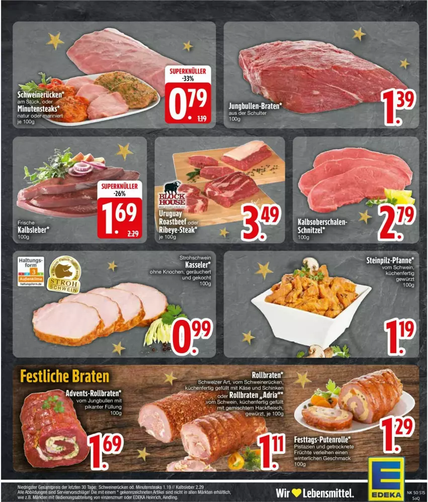 Aktueller Prospekt Edeka - Prospekte - von 09.12 bis 14.12.2024 - strona 17 - produkty: braten, cider, eis, fleisch, früchte, gewürz, hackfleisch, jungbullen, kasseler, küche, Küchen, mac, pistazien, rel, Ria, rollbraten, schnitzel, schwein, Ti, wein