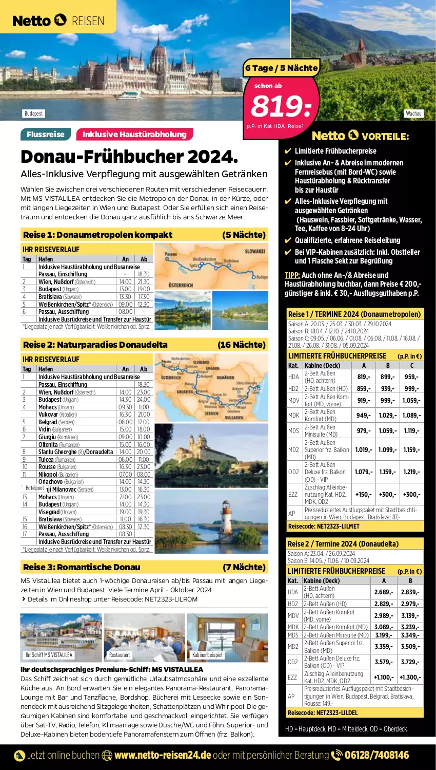 Aktueller Prospekt Netto - Woche 23-24 - von 03.06 bis 18.06.2023 - strona 3 - produkty: auer, aust, bett, bier, Brei, buch, decke, dusche, eis, elle, ente, erde, fenster, flasche, frühbucherpreise, getränk, getränke, kaffee, küche, LG, Liege, mac, Metro, Mode, natur, obst, pool, pril, Radio, rama, reis, reiseverlauf, Ria, rum, sekt, tee, telefon, teller, Ti, tisch, uhr, wasser, wein, Whirlpool