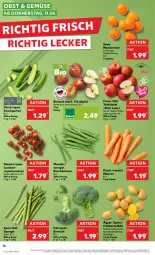 Gazetka promocyjna Kaufland - Prospekt - Gazetka - ważna od 17.04 do 17.04.2024 - strona 16 - produkty: angebot, bio, bioland, bohne, bohnen, broccoli, Buschbohnen, cocktail, eis, Frühkartoffeln, gurke, gurken, kartoffel, kartoffeln, mandarine, mandarinen, möhren, obst, Pink Lady, rispentomaten, Schal, Schale, snack, spargel, spargel grün, tafeläpfel, Ti, tomate, tomaten, ZTE