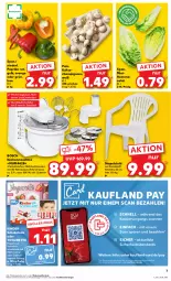 Gazetka promocyjna Kaufland - Prospekt - Gazetka - ważna od 17.04 do 17.04.2024 - strona 7 - produkty: angebot, angebote, bosch, champignon, champignons, creme, eis, joghur, joghurt, Kinder, kinder schokolade, küche, Küchen, küchenmaschine, milch, oder yogurette, orange, paprika, paprika rot, riegel, Romanasalat, Rührschüssel, salat, Schal, Schale, schoko, schokolade, schüssel, Sitzhöhe, stapelstuhl, stuhl, Ti, vollmilch, Yo, yogurette