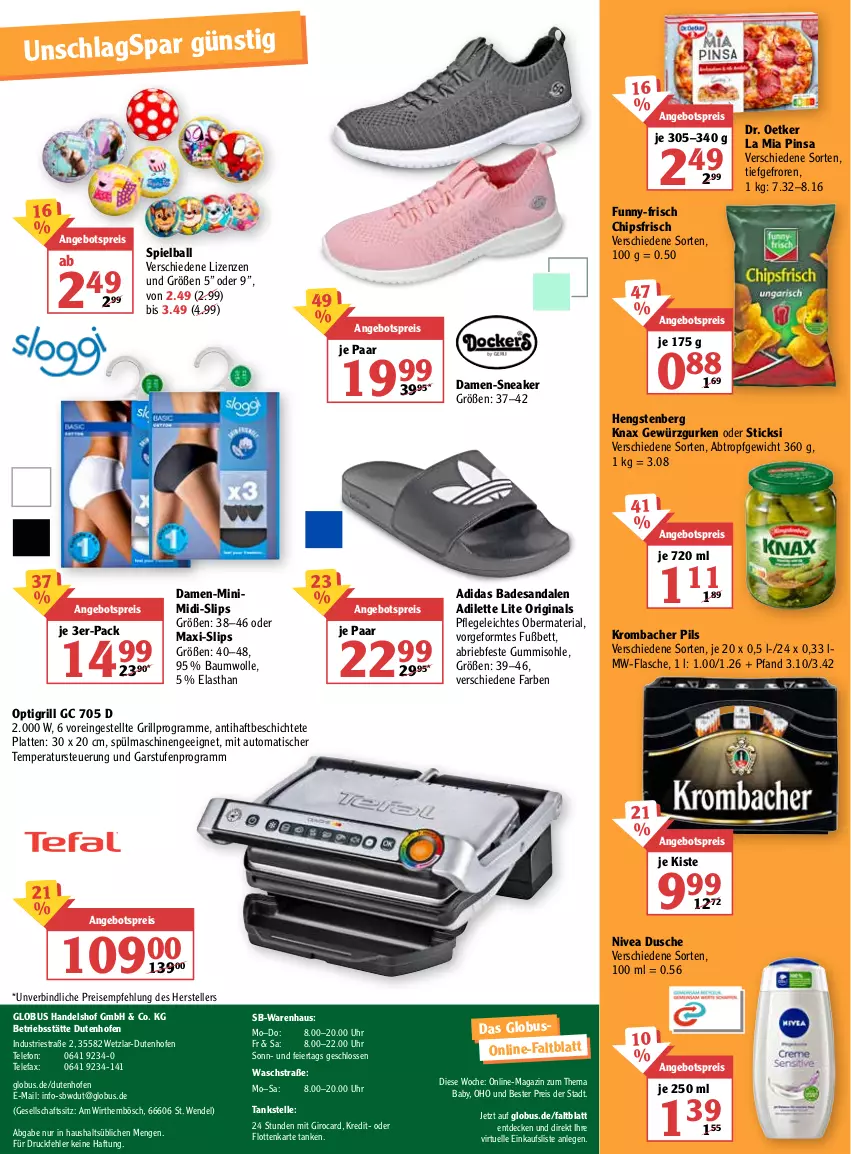 Aktueller Prospekt Globus - Prospekte - von 28.02 bis 05.03.2022 - strona 34 - produkty: Adidas, angebot, angebotspreis, auto, Bad, ball, Bau, baumwolle, bett, brie, chips, chipsfrisch, damen-sneaker, decke, Dr. Oetker, dusche, eier, eis, elle, flasche, funny-frisch, gewürz, Gewürzgurke, gewürzgurken, gin, grill, gurke, gurken, hengstenberg, krombache, krombacher, krombacher pils, latte, Lefax, magazin, mw-flasche, nivea, Ofen, pils, reis, Ria, sandale, sandalen, slip, slips, sneaker, spülmaschinen, telefon, teller, Ti, tisch, uhr, wolle