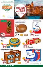 Gazetka promocyjna Globus - Prospekte - Gazetka - ważna od 05.03 do 05.03.2022 - strona 1 - produkty: Alwa, ananas, angebot, angebote, brot, eier, eis, Engel, flasche, frico, früchte, gin, holländischer schnittkäse, Käse, käsetheke, Maasdam, mac, Meister, mineralwasser, mw-flasche, nuss, Ofen, papier, schnittkäse, südzucker, Tasche, taschen, taschentücher, Ti, tücher, uhr, wasser, zucker